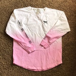 PINK long sleeve ombré shirt